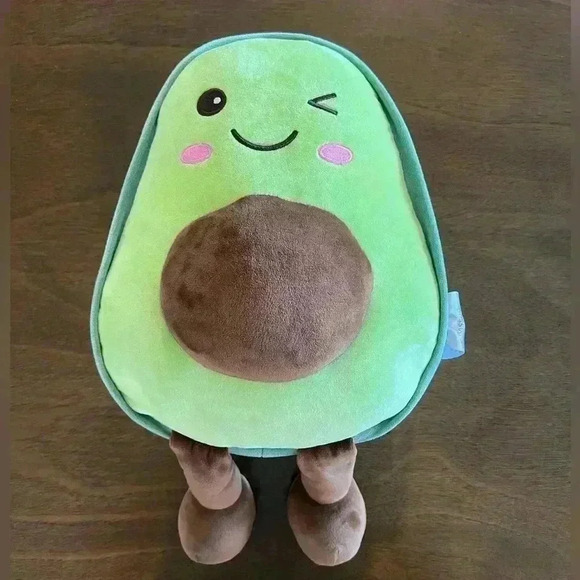 Snuggly Stuffed Avocado | 16.5 Inch Fruit Soft Plush Toy Hugging Pillow - Picture 4 of 9